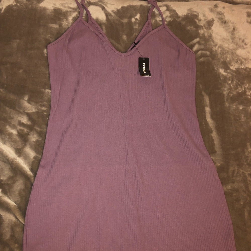 *FREE* Lavender Ribbed BodyCon Dress